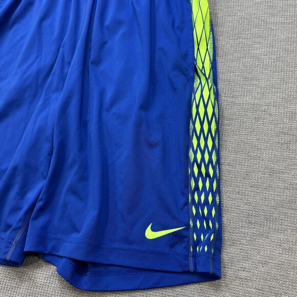 Nike Dri Fit Mens Blue Basketball Shorts Elastic Waist Inner Drawstring Size M - Picture 3 of 13